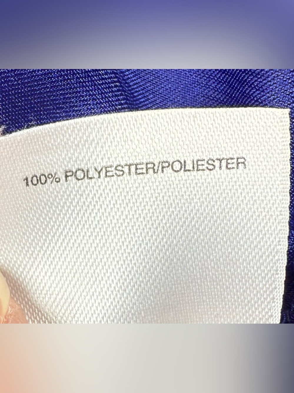 Black Label by Evan Picone XL Cobalt Blue Sleeveless Satin Tie Neck Blouse - Picture 10 of 11